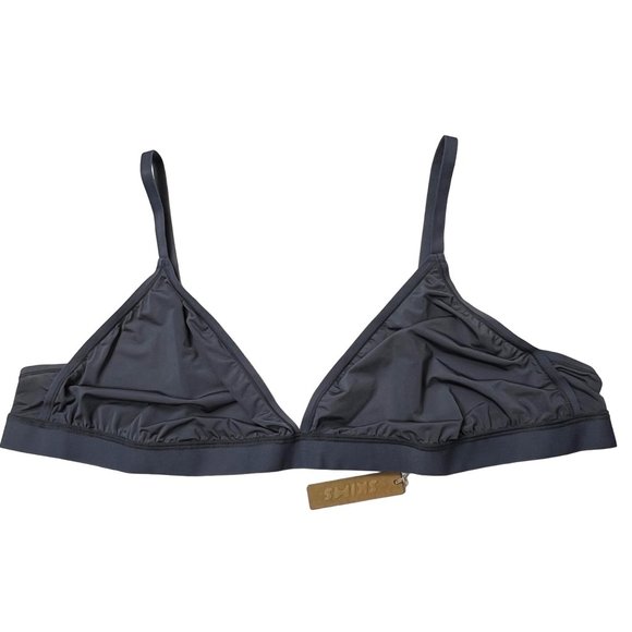 SKIMS Jelly Sheer Seamed Triangle‎ Bralette Steel Blue 4X - Picture 1 of 10